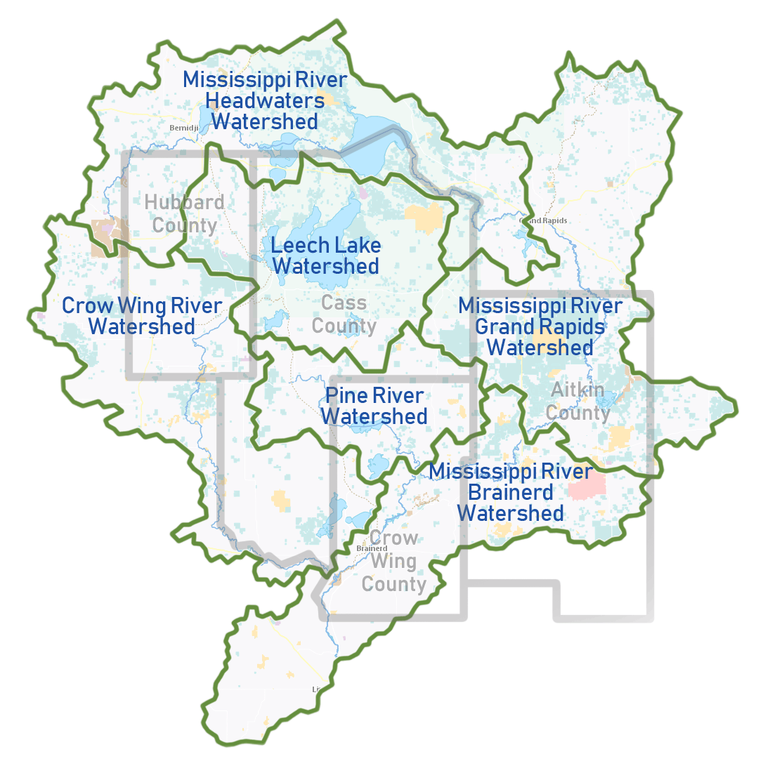 Crow Wing River Map Crow Wing River Watershed Region - Northern Waters Land Trust